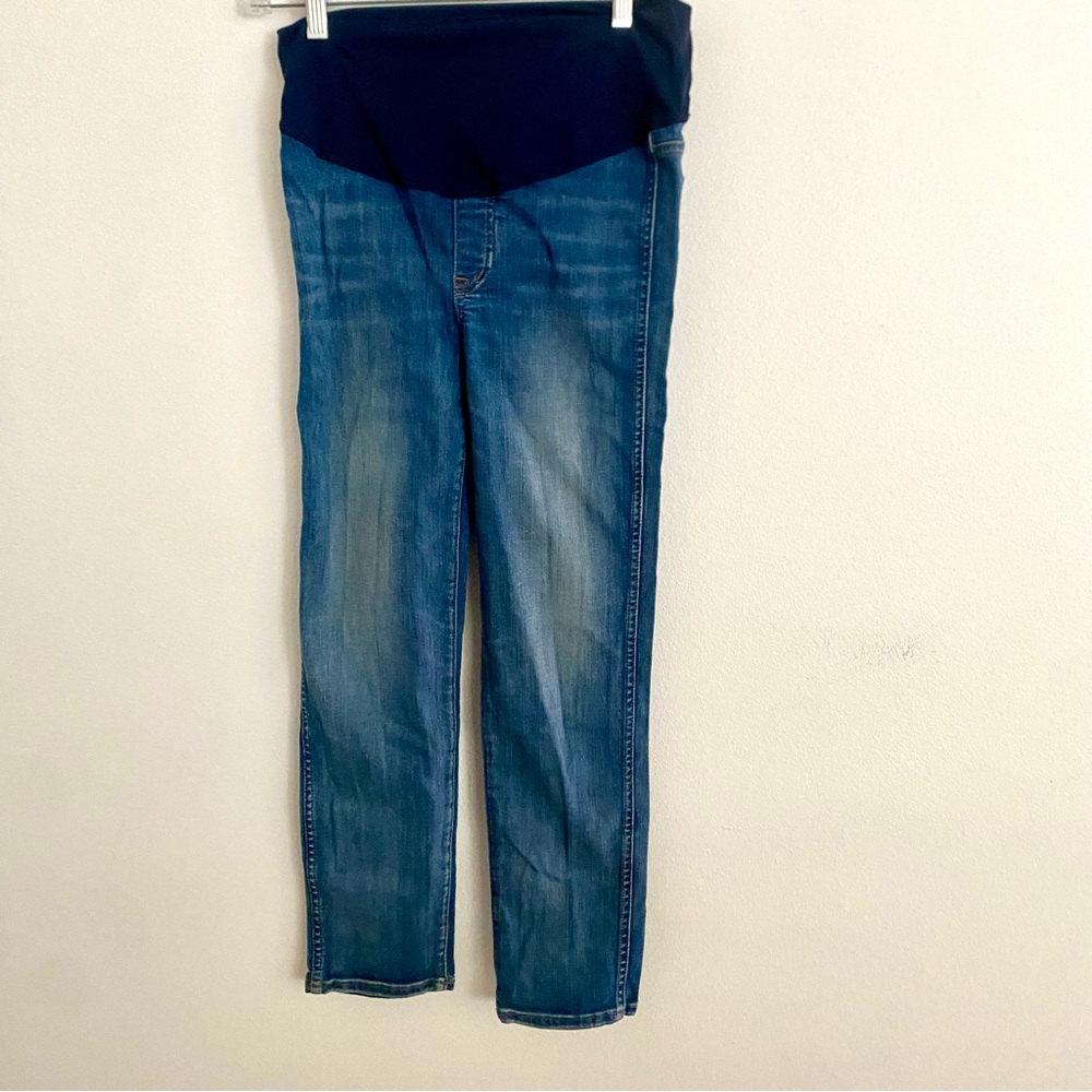 MADEWELL MATERNITY STRAIGHT LEG  STOVEPIPE DENIM JEANS CLASSIC WASH SIZE 26